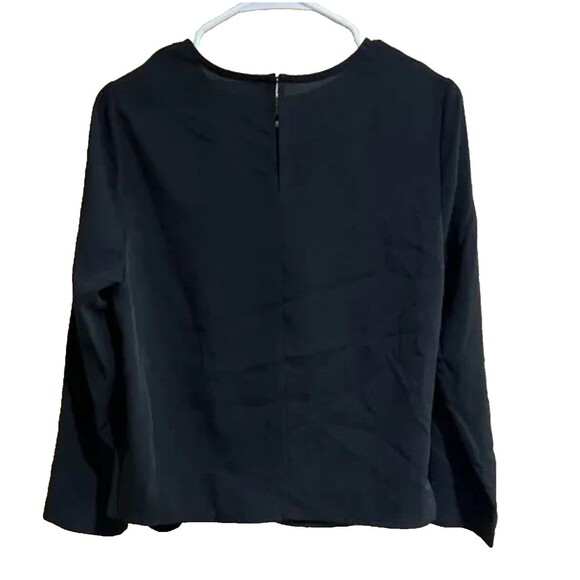 NEW Code X Mode 3/4 Sleeve Faux Wrap Blouse Women's sz S Black - Picture 5 of 6